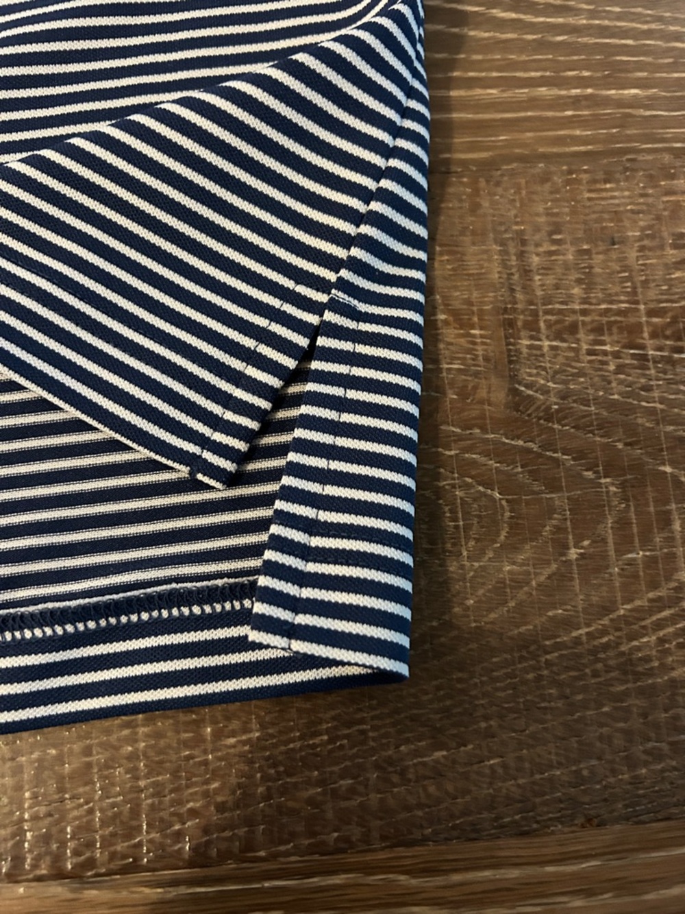 Johnnie-O Striped Navy & White Polo Golf Shirt - Picture 4 of 6